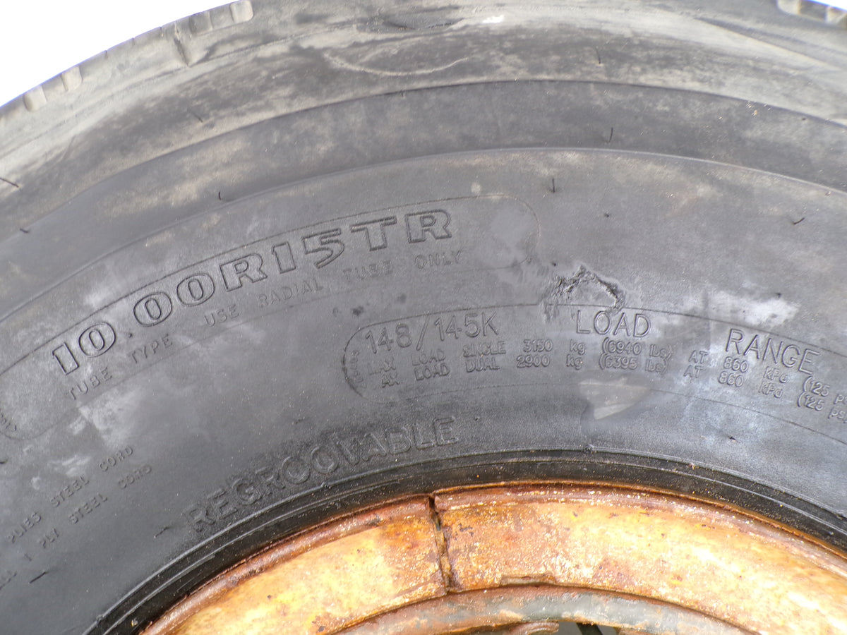 10.00R15 Goodyear G114 Used on 6 hole Wheel