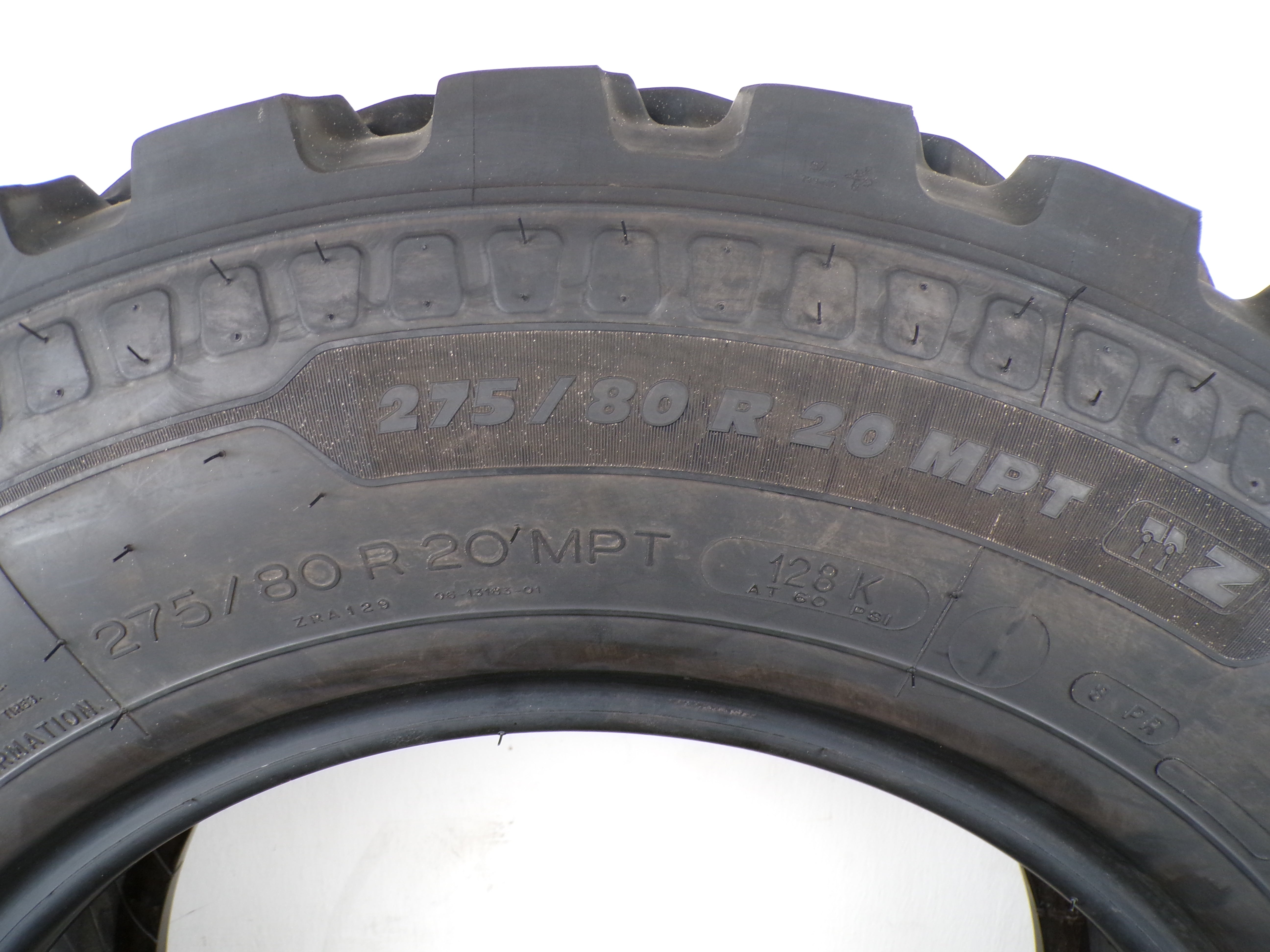 275/80R20 Michelin XZL X Force MPT Z Used